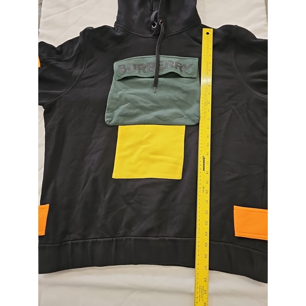 Burberry Men's Ludford Colorblock Multi-pocket Hoodie Sweatshirt. XL